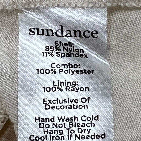 Sundance Dress Lace Cream D'orsay Small Ruffles Cottage Core Wedding NWT - Picture 10 of 10